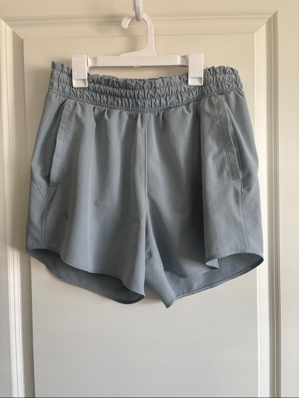 Under Armour Light Blue Women's Athletic Shorts with Elastic Waistband